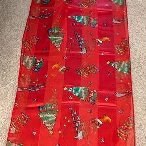 Festive Red Christmas Scarf